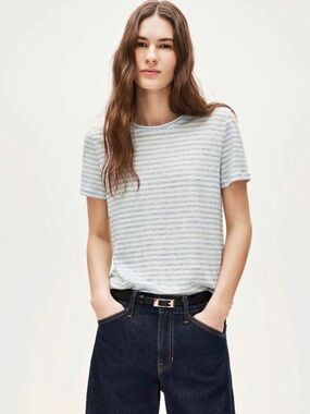 NWT J.Crew Linen Tee Size Small